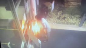 VIDEO: Man arrested for setting traffic cones on fire in front of Costa Mesa police station