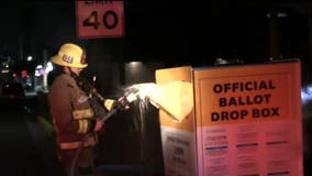 Search for suspect continues in Baldwin Park ballot box fire; Record voter turnout in LA County possible