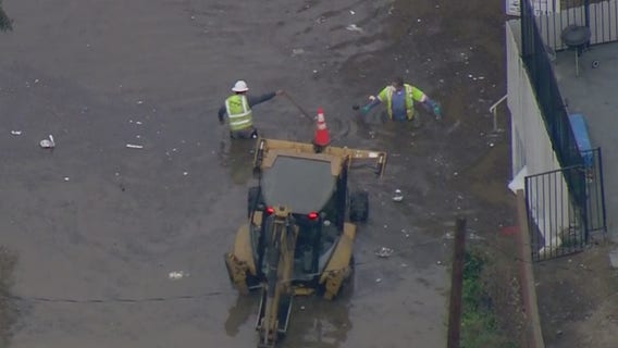 Water main break in Hollywood shut down Cahuenga Blvd. for hours before reopening