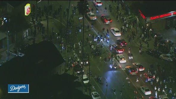 Celebrations break out in Los Angeles after Dodger World Series victory
