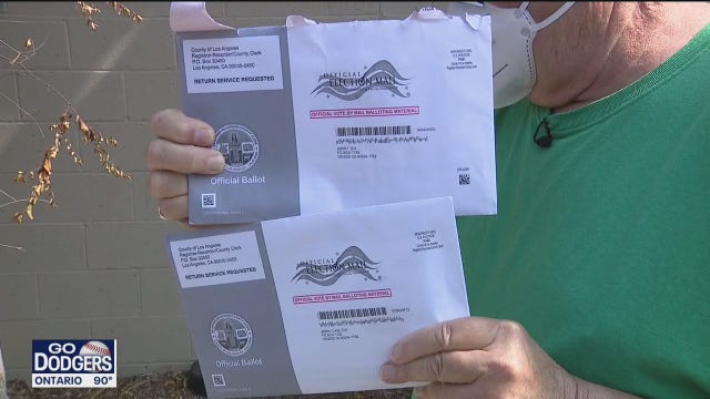 Multiple mail-in ballots sent to LA County voters, raising concerns