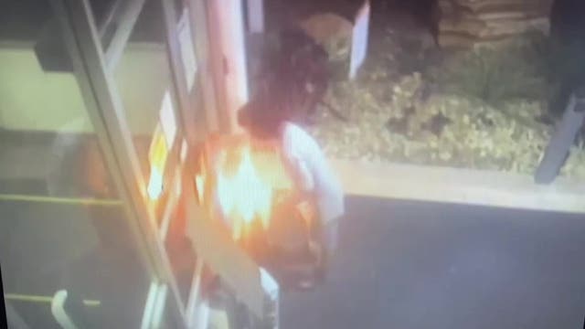 VIDEO: Man arrested for setting traffic cones on fire in front of Costa Mesa police station