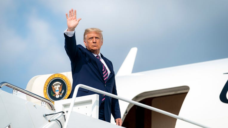President Donald J. Trump disembarks Marine One at Joint Base Andrews, Md.