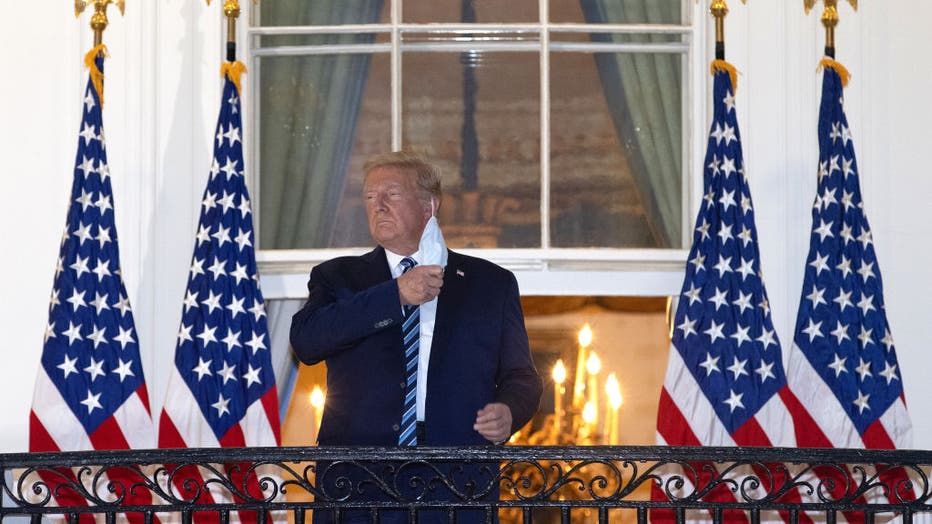 President Trump Arrives Back At White House After Stay At Walter Reed Medical Center For Covid