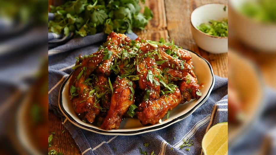 Zarela’s Pineapple-Ginger Chicken Wings with Soy-Pineapple Glaze cooked by Chef Aaron Chanchez