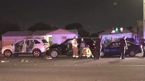 Video: Horrific chain reaction crash in Anaheim leaves 3 hurt, including officer