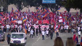 Massive pro-Armenian march held in West LA as community demands recognition for Artsakh