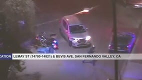 Suspect leads CHP on a pursuit to Van Nuys, hits multiple vehicles