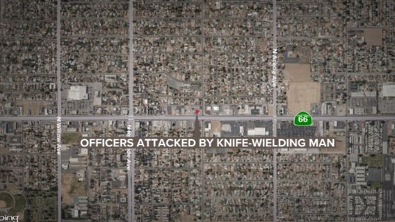 Rialto Police: Man shot and killed after attacking several officers with knife