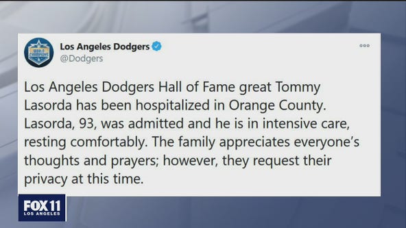 Tommy Lasorda hospitalized