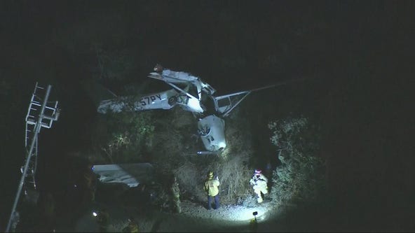 Pilot hurt after small plane crashes in San Bernardino, police say