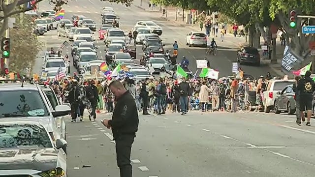 Thousands turn out in downtown LA urging Trump to accept defeat