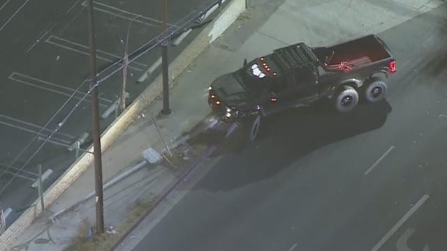 Driver crashes into pole after leading deputies on chase across San Fernando Valley area