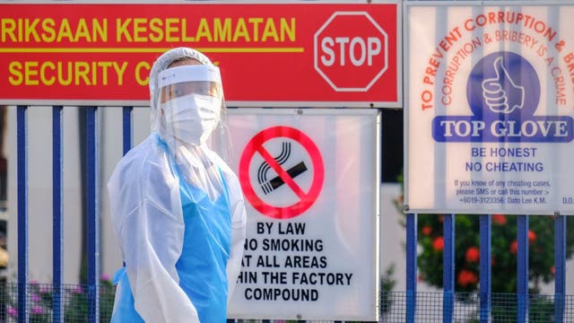 Coronavirus outbreak delays production at world's top glove maker