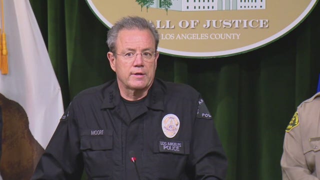 LAPD Chief Michel Moore reports drop in homicide, shooting violence