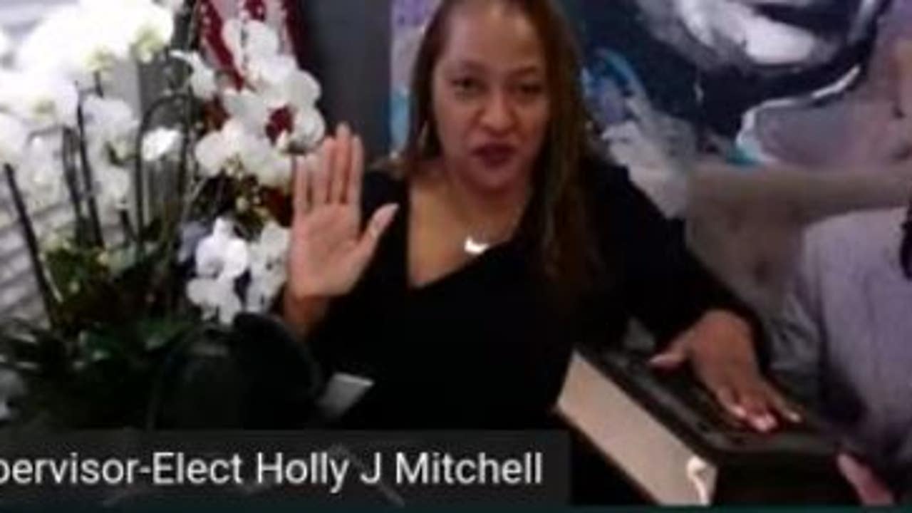 Holly Mitchell sworn-in to LA County