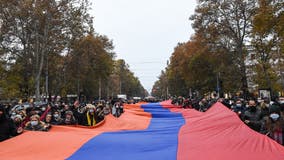 Tens of thousands rally in Armenia demanding the nation's prime minister resignation