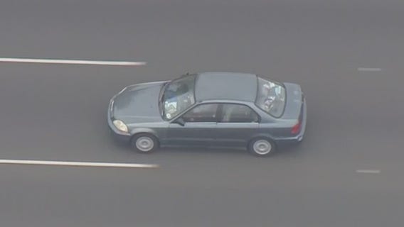 Person suspected of driving stolen car leads authorities on multiple-county chase across SoCal