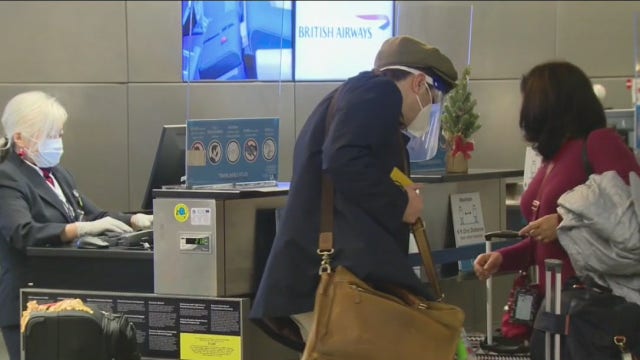 Travelers react to new travel restrictions requiring negative COVID-19 test to fly from UK to US
