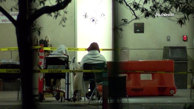 Hospital patients spotted waiting outside before getting treatment in San Bernardino County