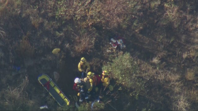 One person airlifted to local hospital after car overturns off PCH