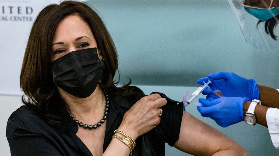 Kamala Harris receives first dose of COVID 19 vaccine