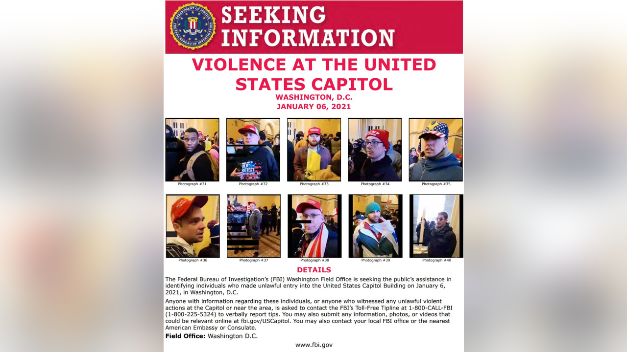 New FBI wanted posters in Capitol riot manhunt