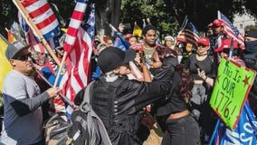 Woman says group of pro-Trump supporters attacked her while walking home in downtown LA