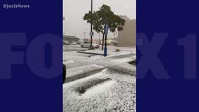Videos: Rare snow, winter weather spotted across Southern California