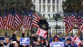 'We will never give up, we will never concede': President Trump speaks at rally before Electoral College count