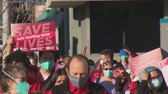 LA nurses protest hospital staffing waivers as they hit breaking point