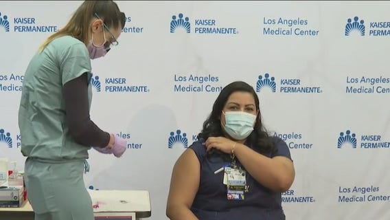 ICU nurse gets second dose of COVID-19 vaccine