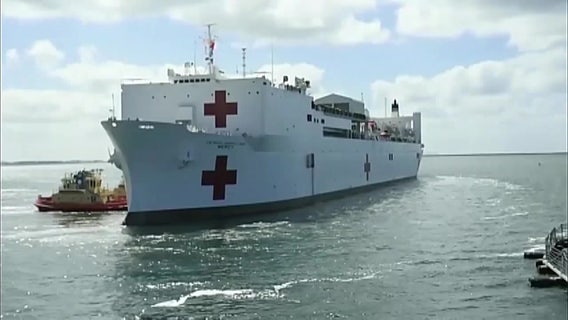 USNS Mercy hospital ship won't be coming to help overwhelmed hospitals in Los Angeles anytime soon