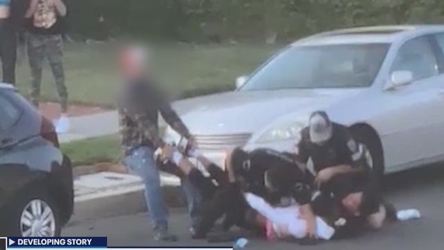 Woman who shot video showing 2 LAPD officers attacked by suspect speaks to FOX 11