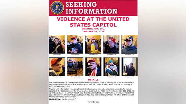 New FBI wanted posters in Capitol riot manhunt