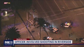 Reported police shooting following pursuit, crash in Riverside