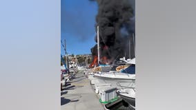 8 boats catch fire following reports of explosion at Dana Point Harbor