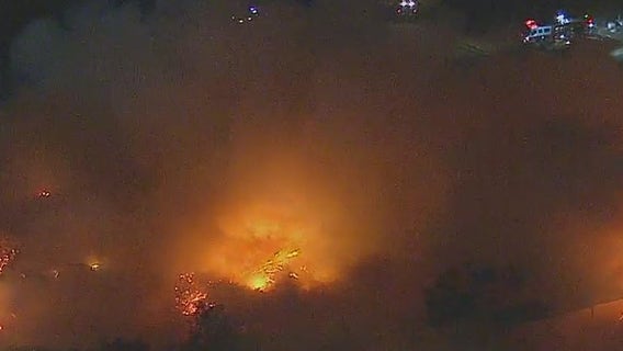 Massive wind-driven mulch fire rages in Ontario