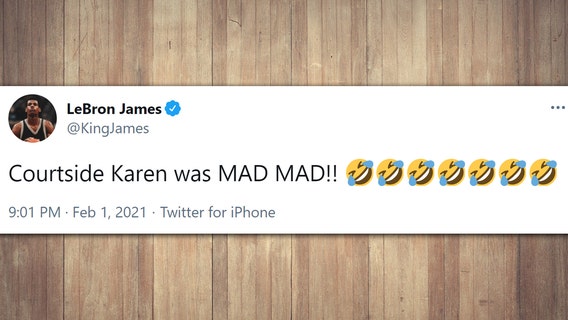 LeBron James jaws with 'Courtside Karen,' leads Lakers past Atlanta Hawks to road win