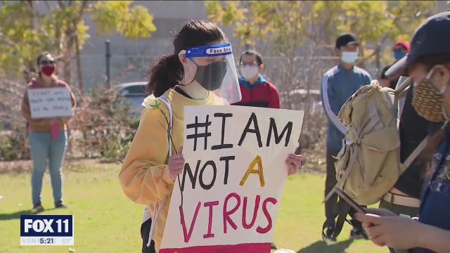 Rally against anti-Asian hate crimes held in LA