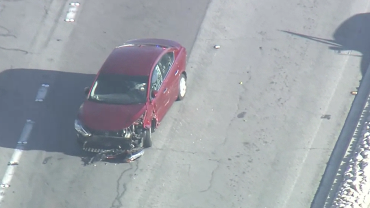 Suspect leads authorities on chase over the Inland Empire before crashing into numerous cars
