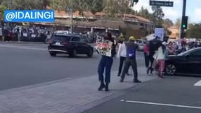 Video: Man drives toward 'Stop Asian Hate' demonstrators in Diamond Bar