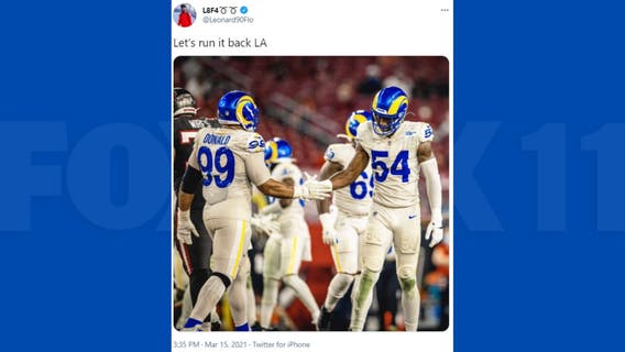 'Let's Run it back': Pass rusher Leonard Floyd agree to stay with LA Rams