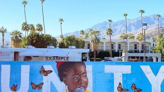 Mural honoring inaugural poet Amanda Gorman painted in Palm Springs