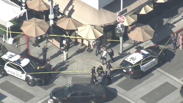 Woman dining outdoors wounded during robbery at upscale Beverly Hills restaurant