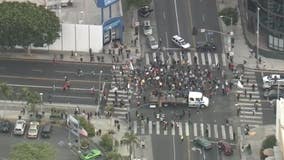 Black Lives Matter protesters block traffic in Fairfax District