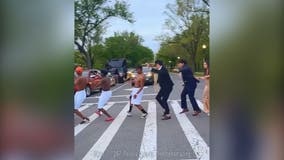 DC crosswalk transforms into dance floor as group entertains drivers