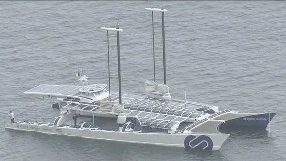 Hydrogen-powered sea vessel on display in Long Beach