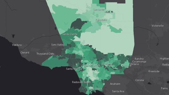 Los Angeles Controller releases map highlighting neighborhood vaccination disparity