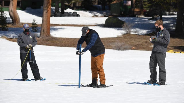 California snowpack below normal again as rainy season wraps up